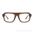 Lentes grandes moda de primera calidad hombres gruesos acetato marcos ópticos para gafas